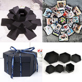 Hexagon 5 Layer 6 Sided Explosion Gift Box Innovative DIY Photo Album Paper 1pcs